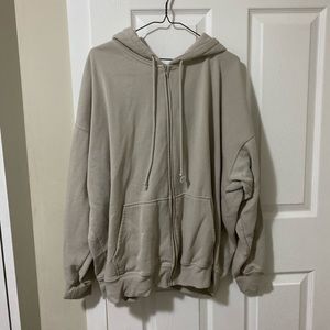 Beige zip up sweater